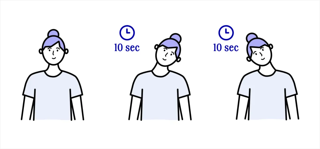 illustration - étirement des cervicales