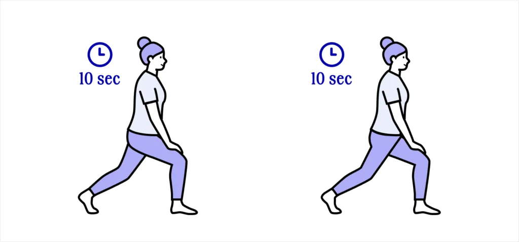 exercice - étirement des mollets