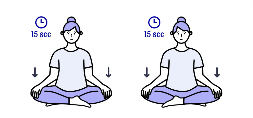 Illustration. Étirement des hanches
