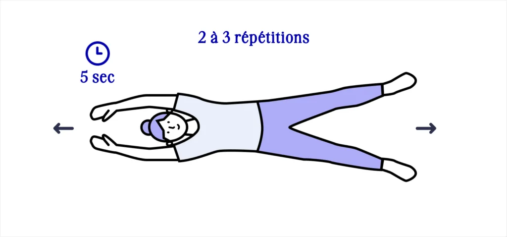 Illustration. Étirement du corps entier